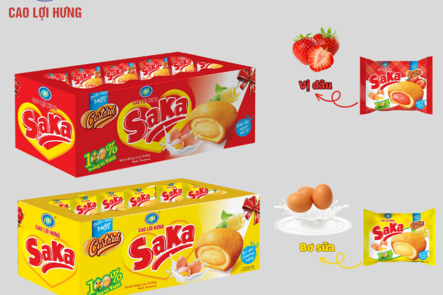 Bông Lan Saka Vị Dâu - Khay 20 - Ảnh 3