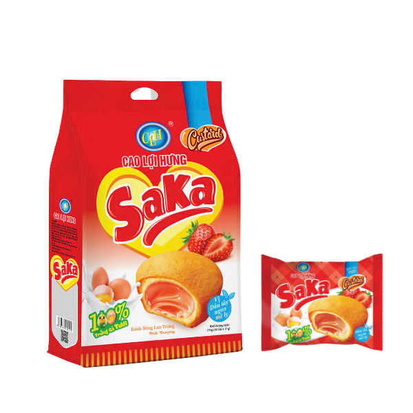 Bông Lan Saka Vị Dâu - Túi 10