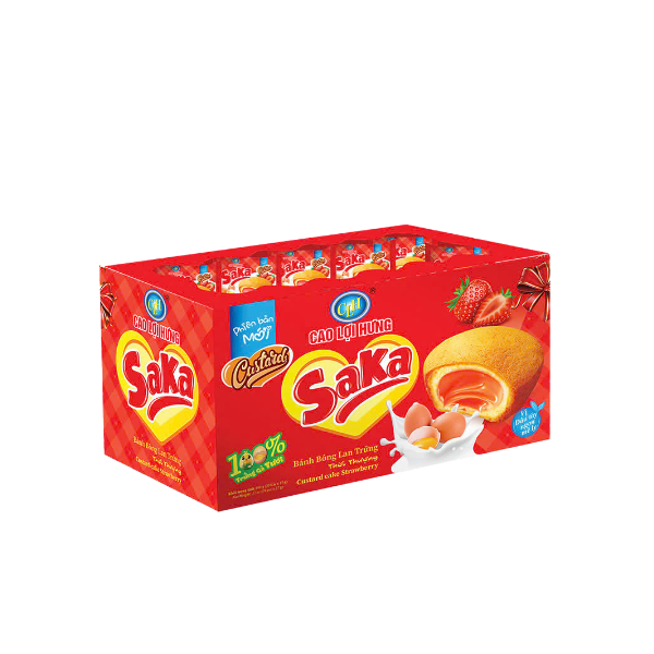 Bông Lan Saka Vị Dâu - Khay 20