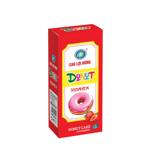 HỘP BÁNH TẾT DONUT KOREA PHỦ DÂU